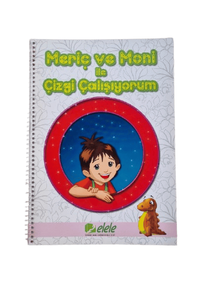 Meriç Moni İle Çizgi Çalışıyorum 72 sf. yaz-sil ve kabartmalı sayfalarla okul öncesi aktivite kitabı