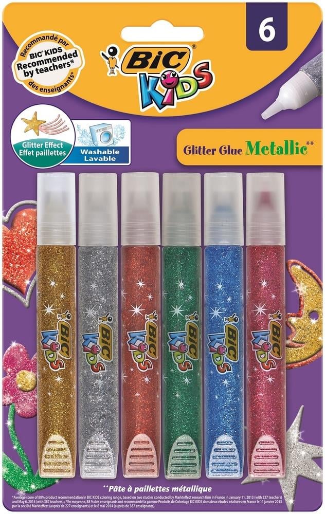 Metalik simli yapıştırıcı 6 lı bister BİC