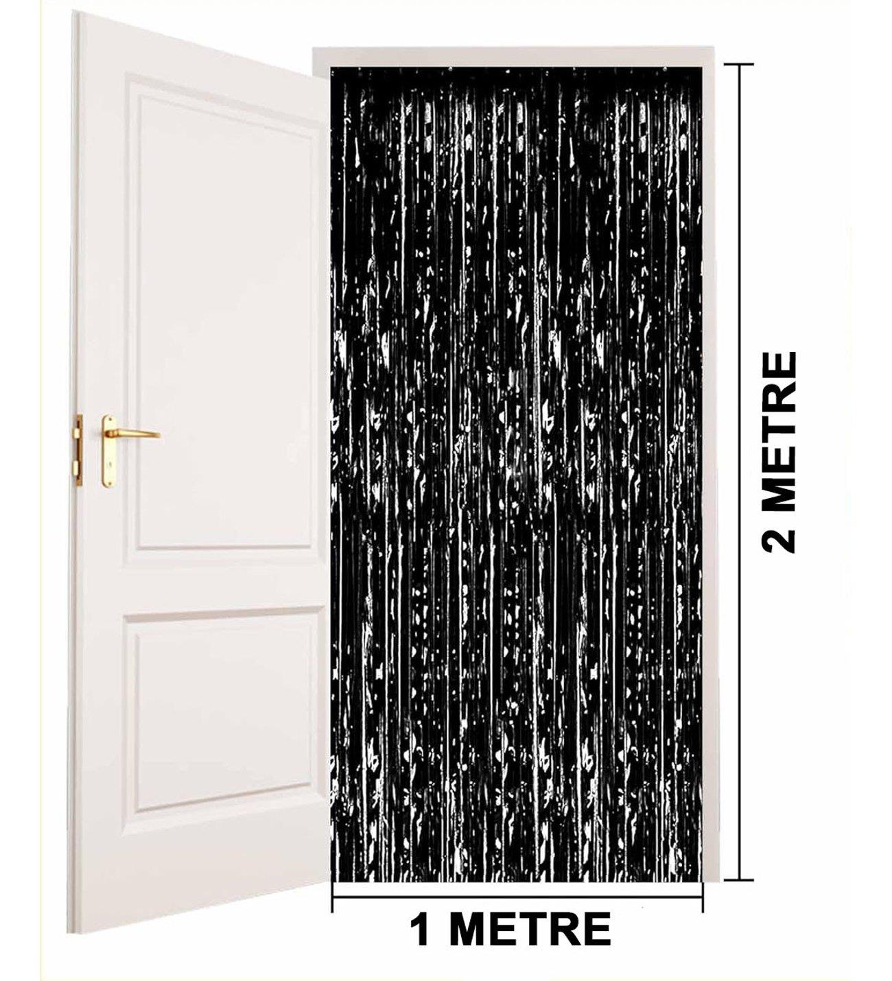 Metalize arka fon perdesi 1*2 m SİYAH PARLAK