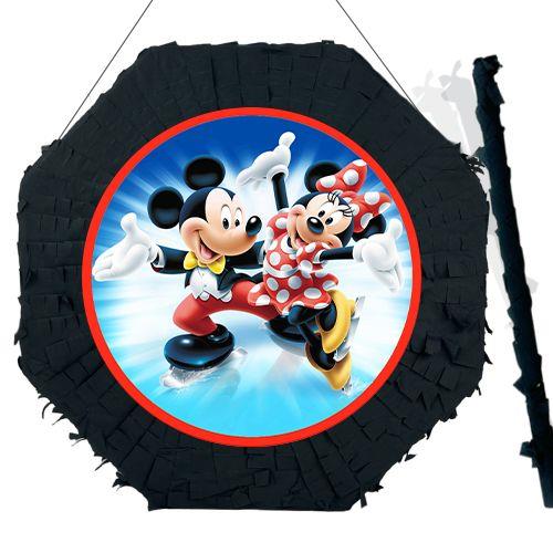 Mickey Minnie Mouse Pinyata 42cm + Sopası Doğum günü Eğlencesi Pinyata Patlatma Partisi