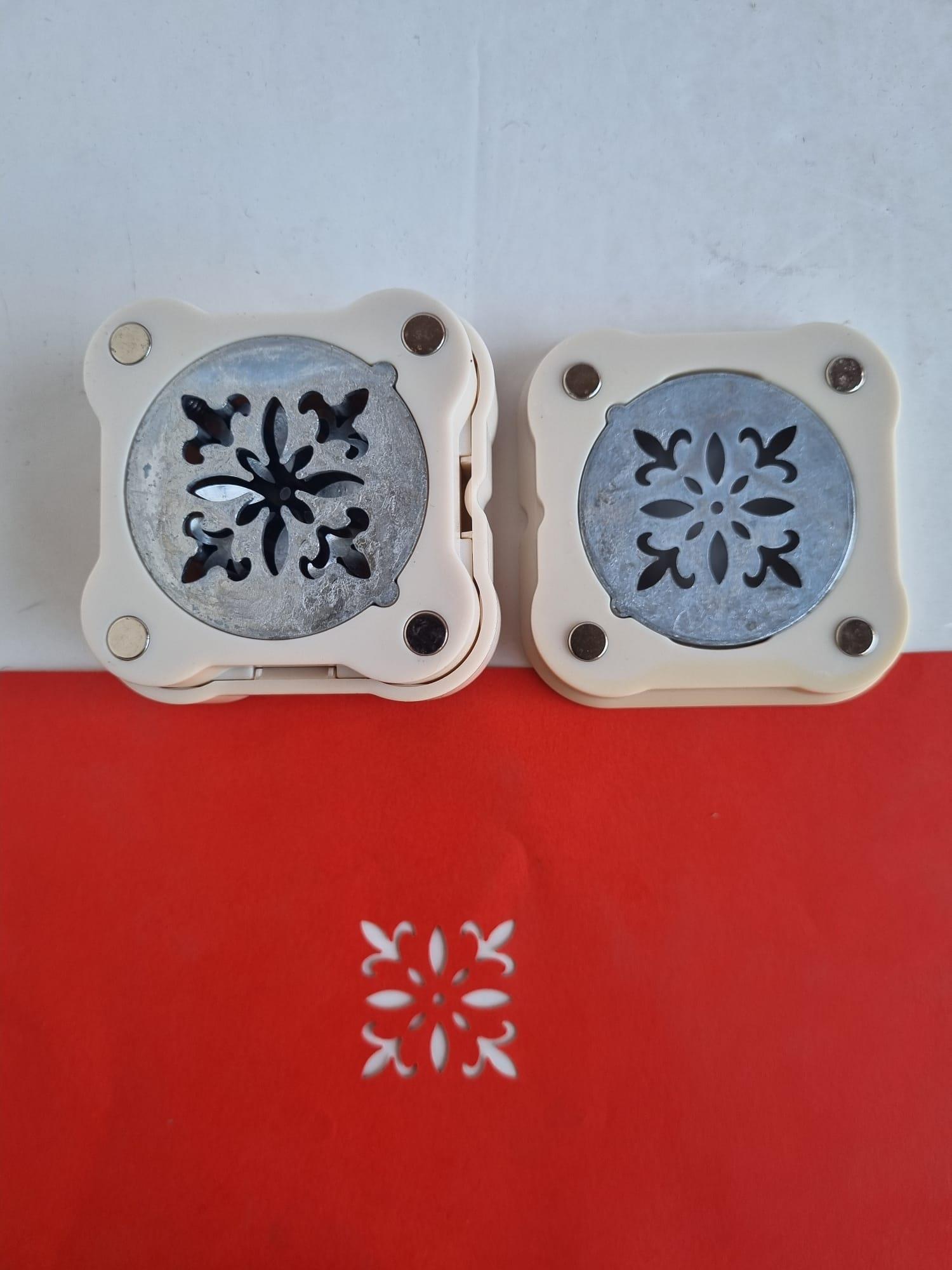 Mıknatıslı her yöne delebilen şekilli delgeç çiçek 4 cm kesen etkinlik punç