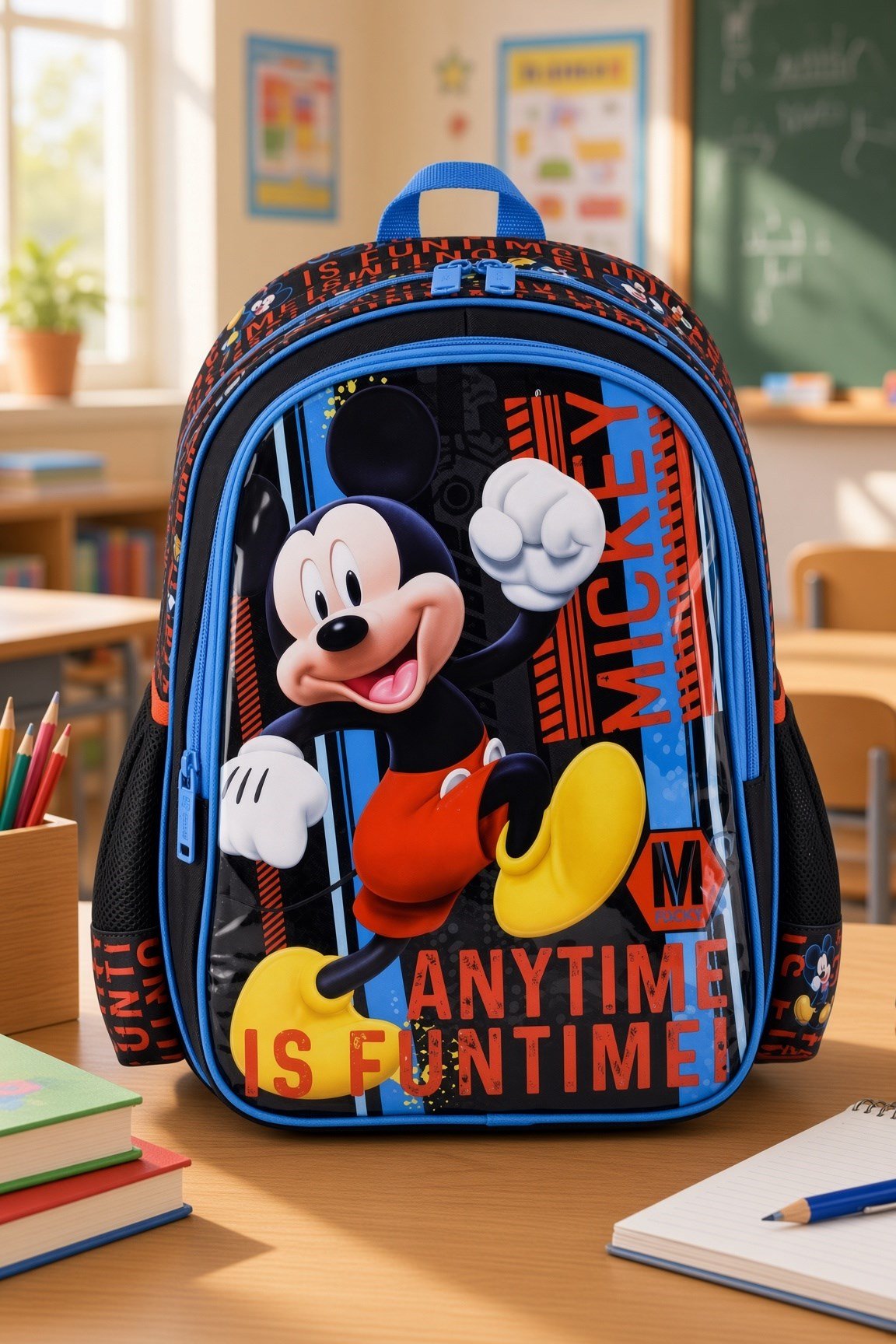 Mikro MİCKEY İLKOKUL çantası funtime 48334 çift gö
