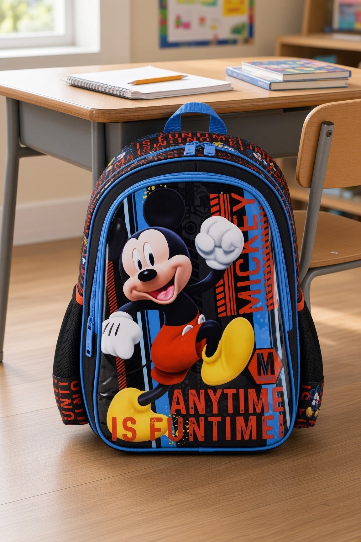 Mikro MİCKEY İLKOKUL çantası funtime 48334 çift gö
