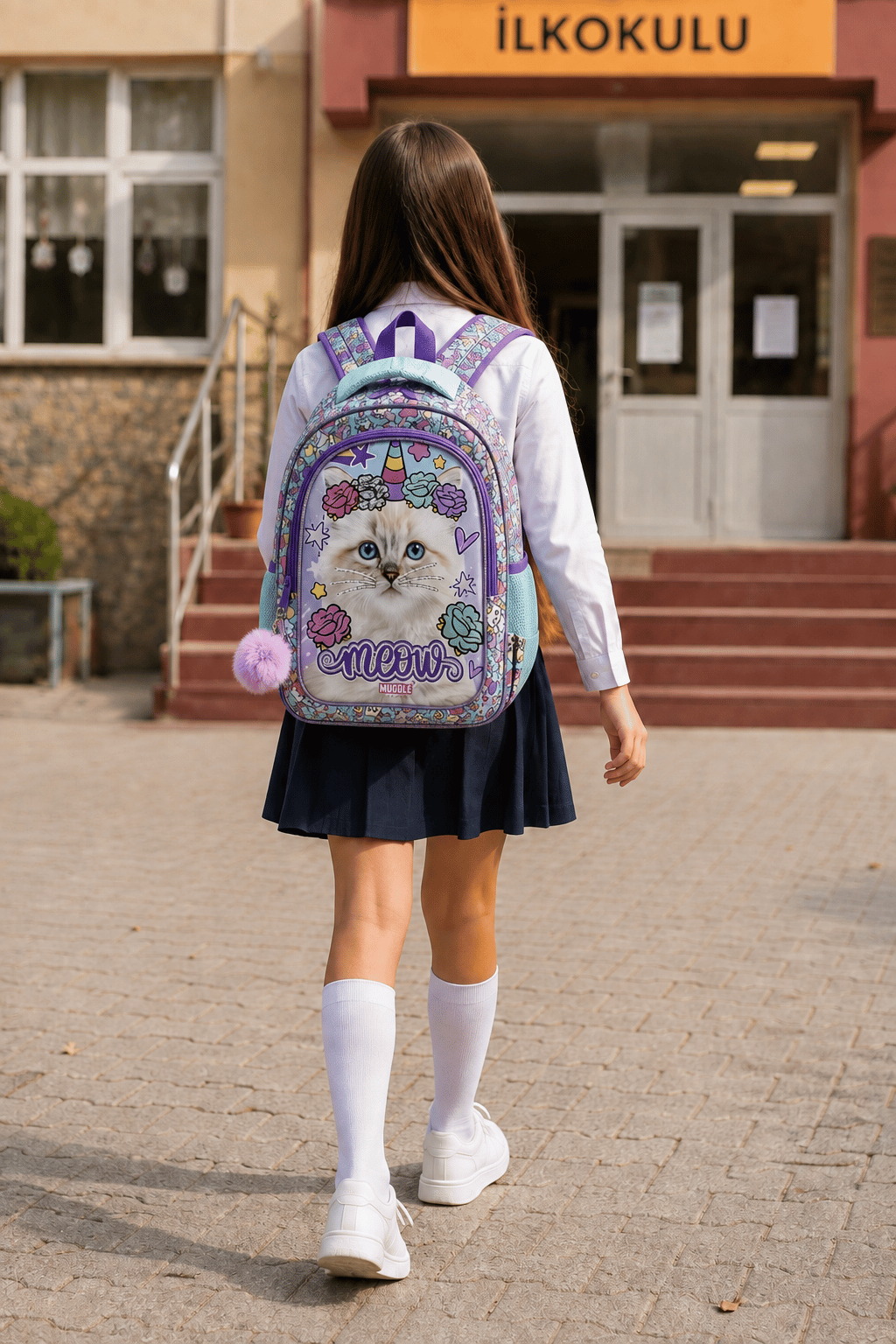 Mikro Muggle Pretty Cat İlkokul Çantası MU-9022