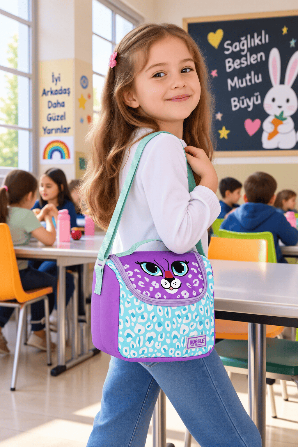 Mikro Muggle Shimmer Cat Beslenme Çantası MU-9052