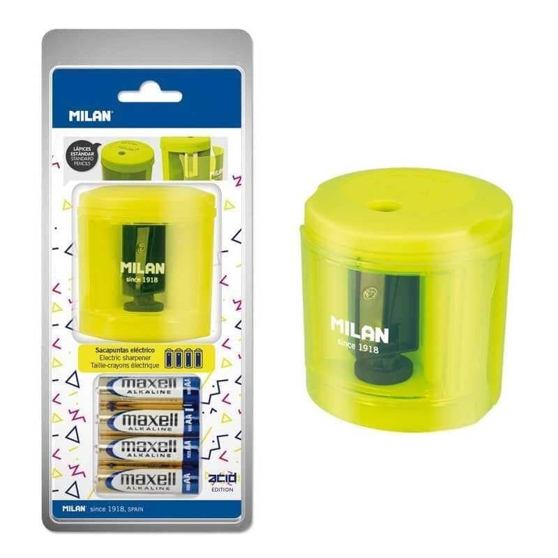 Milan BWM10375  sarı elektrikli kalemtraş blister