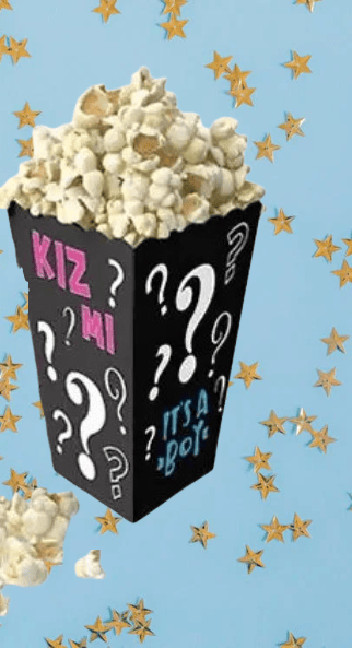 Mısır Kutusu Cinsiyet Belirleme Partisi pop corn 8 li Cinsiyet Partisi Malzemesi