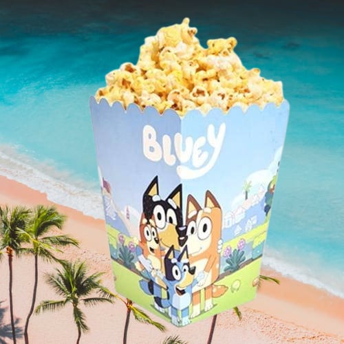 Mısır kutusu Pop corn 8 li BLUEY Temalı