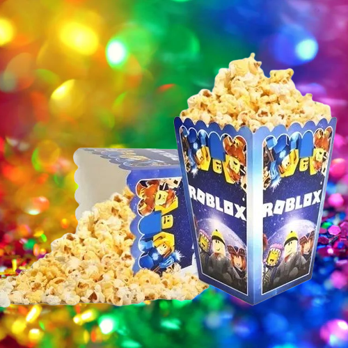 Mısır kutusu Pop corn 8 li ROBLOX Temalı Doğum Günü Parti malzemesi
