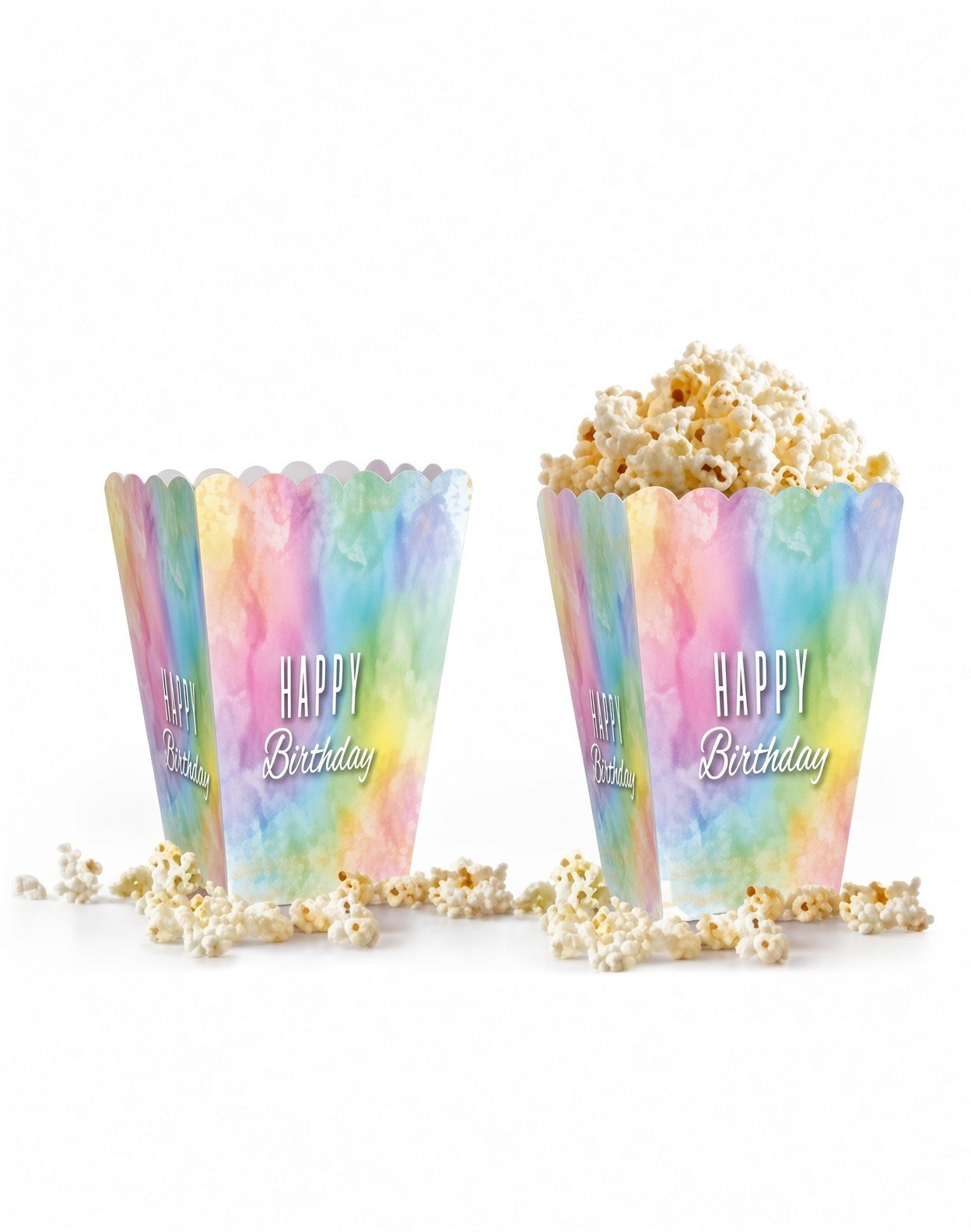 Mısır Kutusu Pop Corn Happy Birthday makaron 8li
