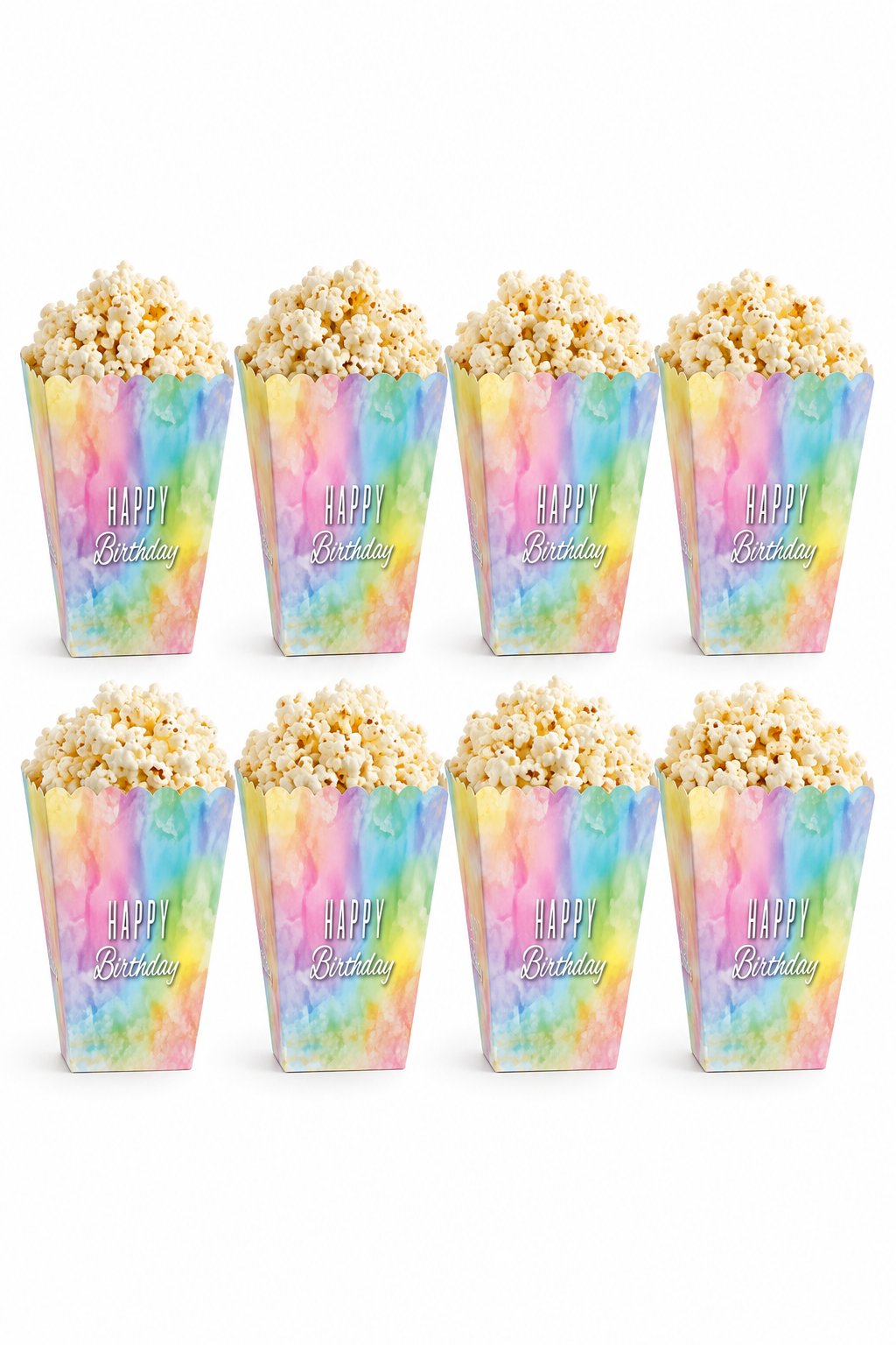 Mısır Kutusu Pop Corn Happy Birthday makaron 8li