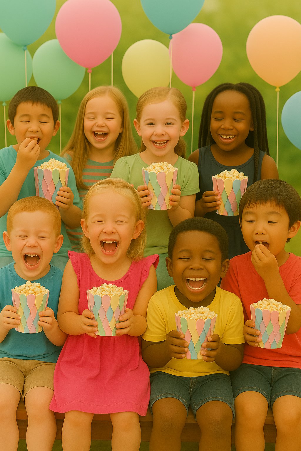 Mısır Kutusu Pop Corn Kutusu Dalgalı Makaron Desenli / 8 Parça
