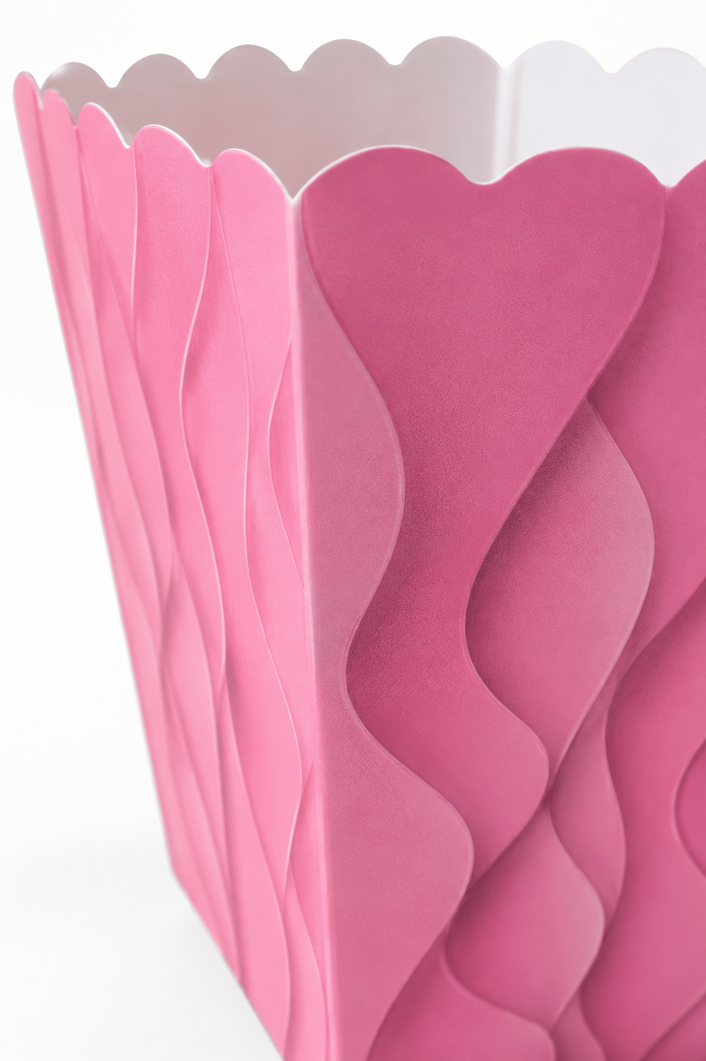 Mısır Kutusu Pop Corn Kutusu  Dalgalı Pembe Desenli / 8 Parça