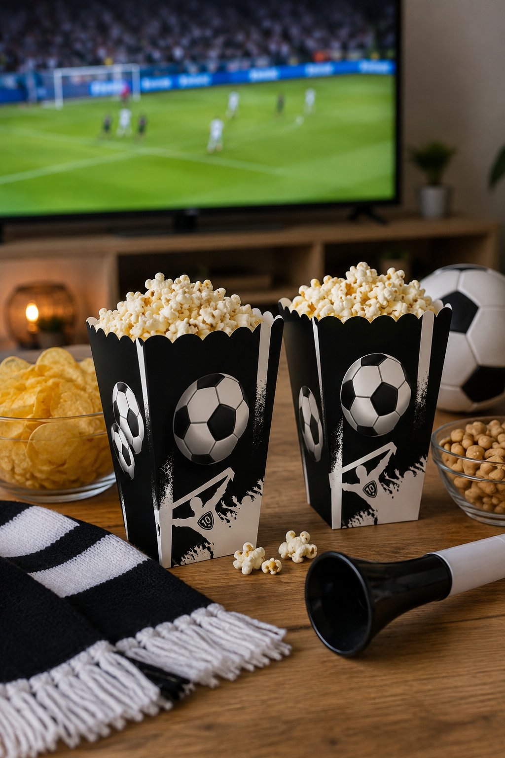 Mısır Kutusu pop corn Taraftar siyah-Beyaz  8li  BJK