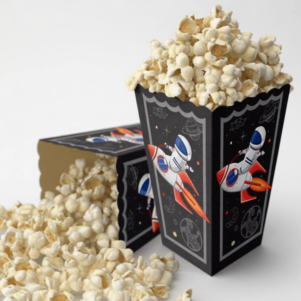 Mısır kutusu Uzay Temalı Pop Corn Kutusu 8'li