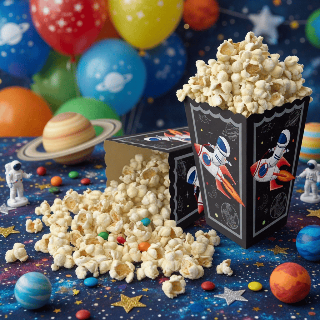 Mısır kutusu Uzay Temalı Pop Corn Kutusu 8'li