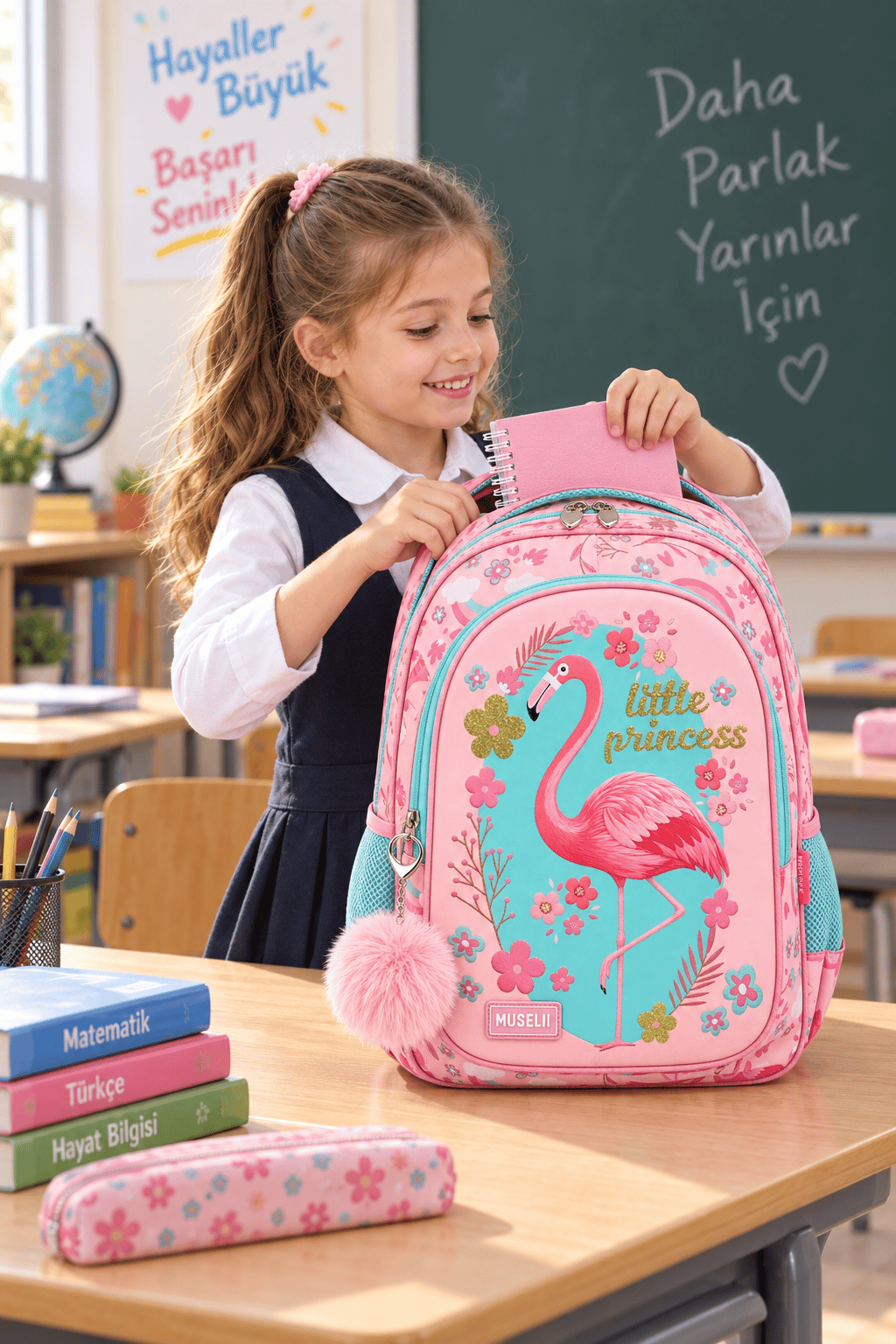 MUGGLE mu-9084 FLAMINGO Kol. İlkokul Çantası