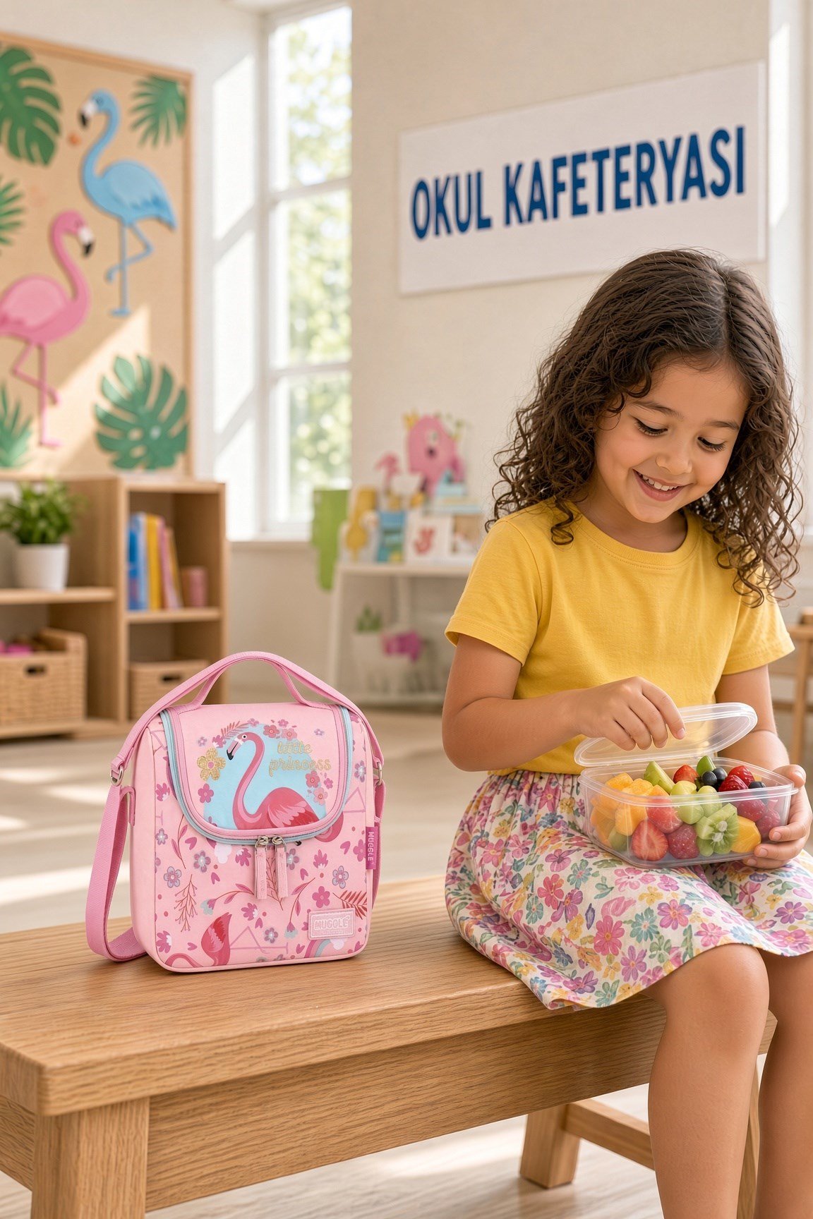 MUGGLE mu-9087 FLAMINGO Kol. Beslenme Çantası