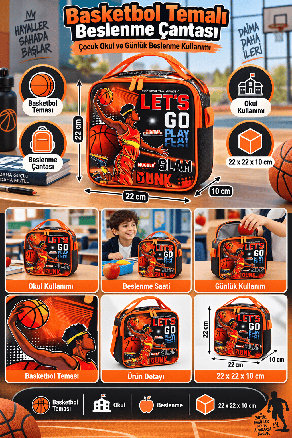 MUGGLE mu-9127 JUMP BALL Kol. Beslenme Çantası