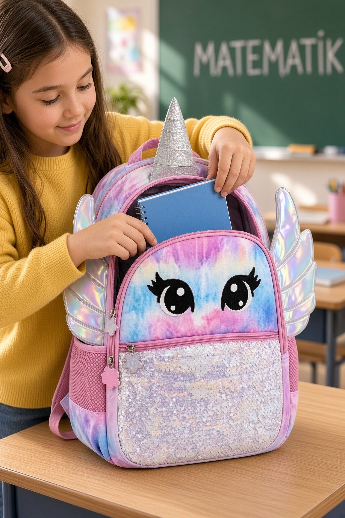 MUGGLE Wings Unicorn Okul Sırt Çantası MU-9088