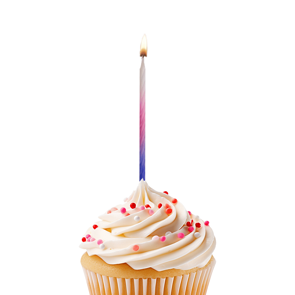 Mum 13CM 6lı burgulu 3 renkli mor geçişli        