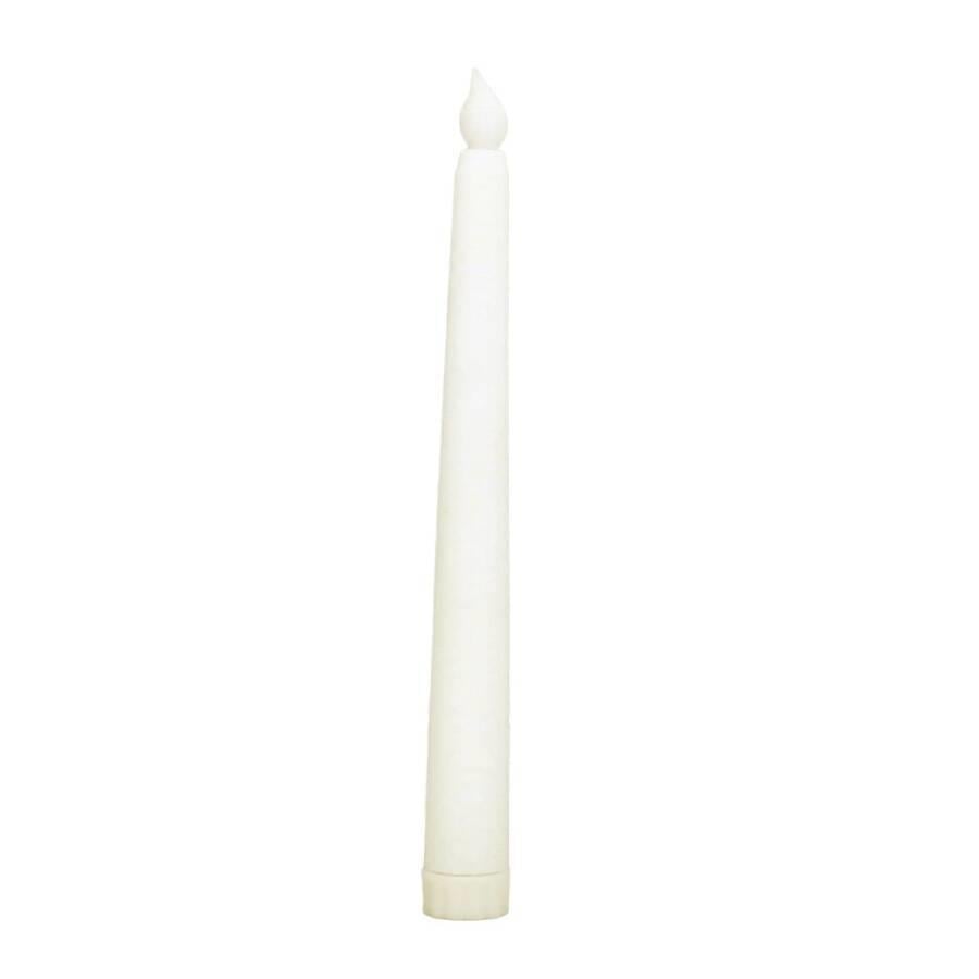 Mum Led Işıklı Şamdan mumu 28cm ekru-beyaz 2li