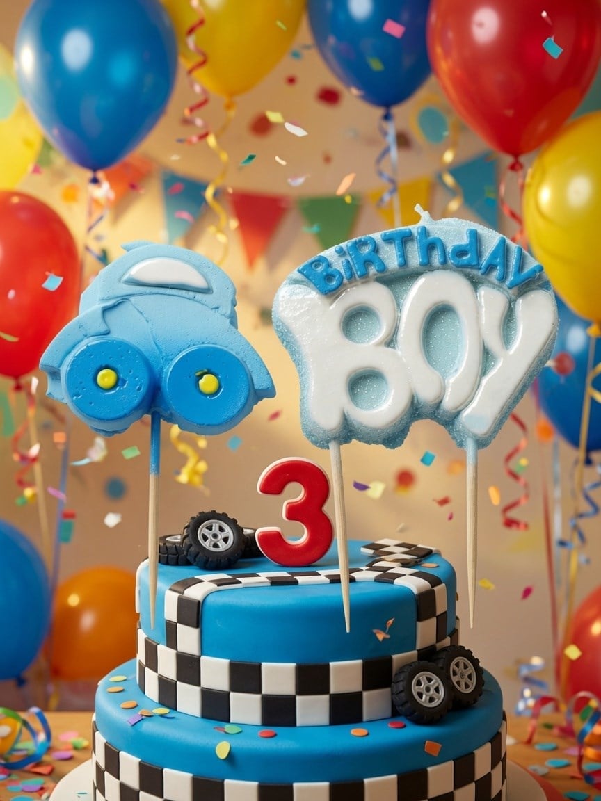 Mum MAVİ birthday boy arabalı