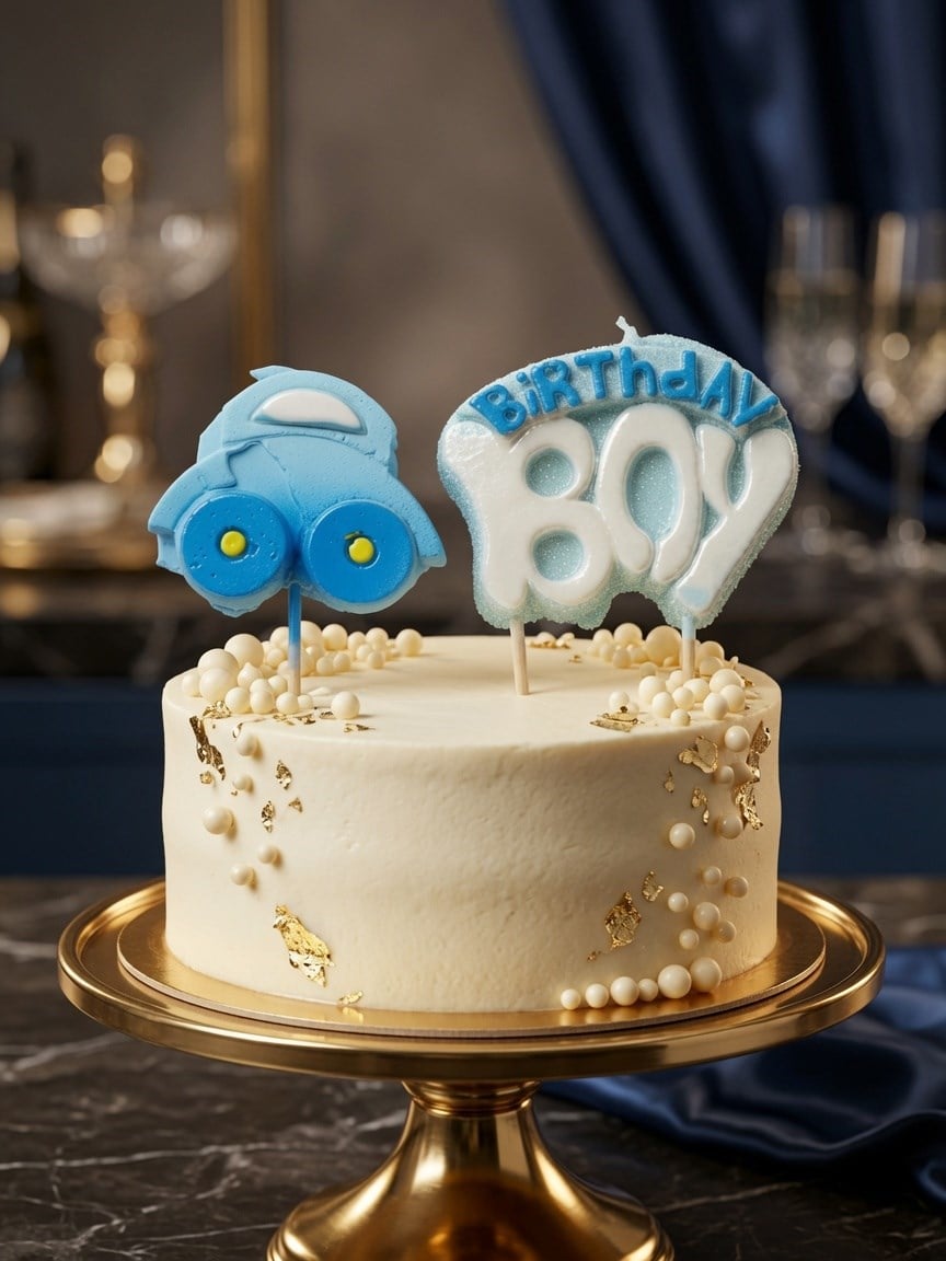 Mum MAVİ birthday boy arabalı