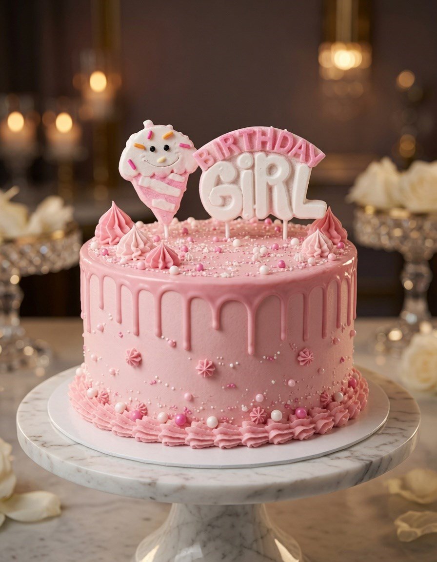 Mum MAVİ birthday Girl  dondurmalı