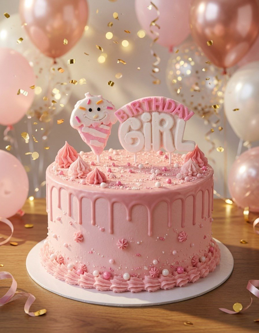 Mum MAVİ birthday Girl  dondurmalı