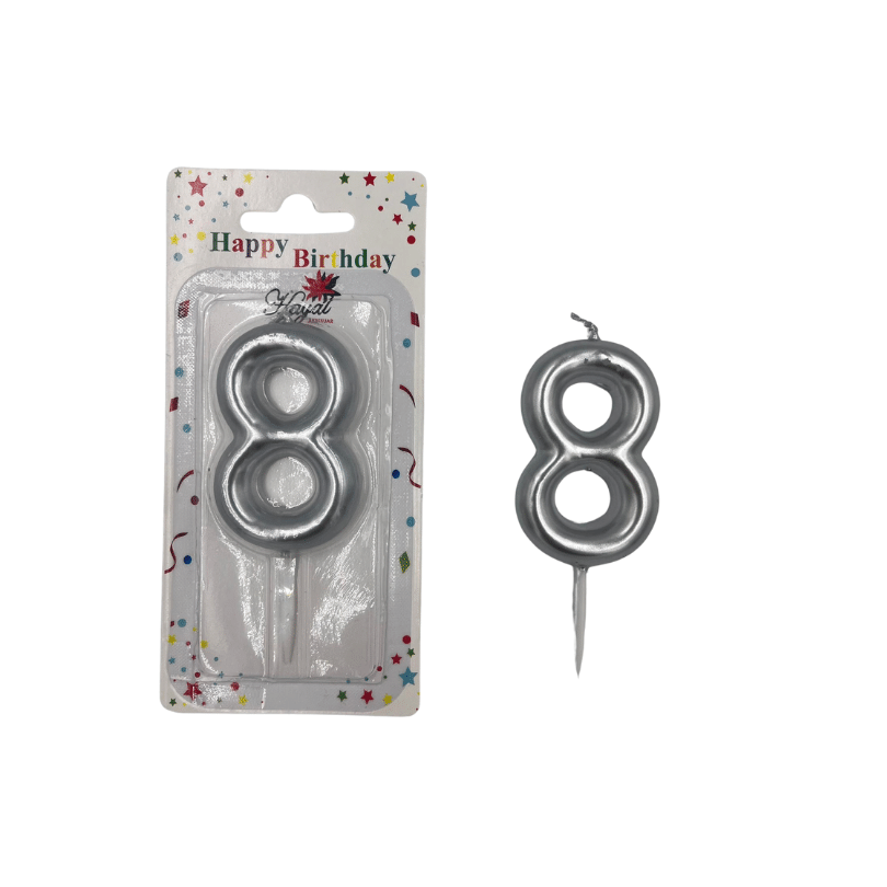 Mum Rakam 8 Yaş Gümüş Lüks