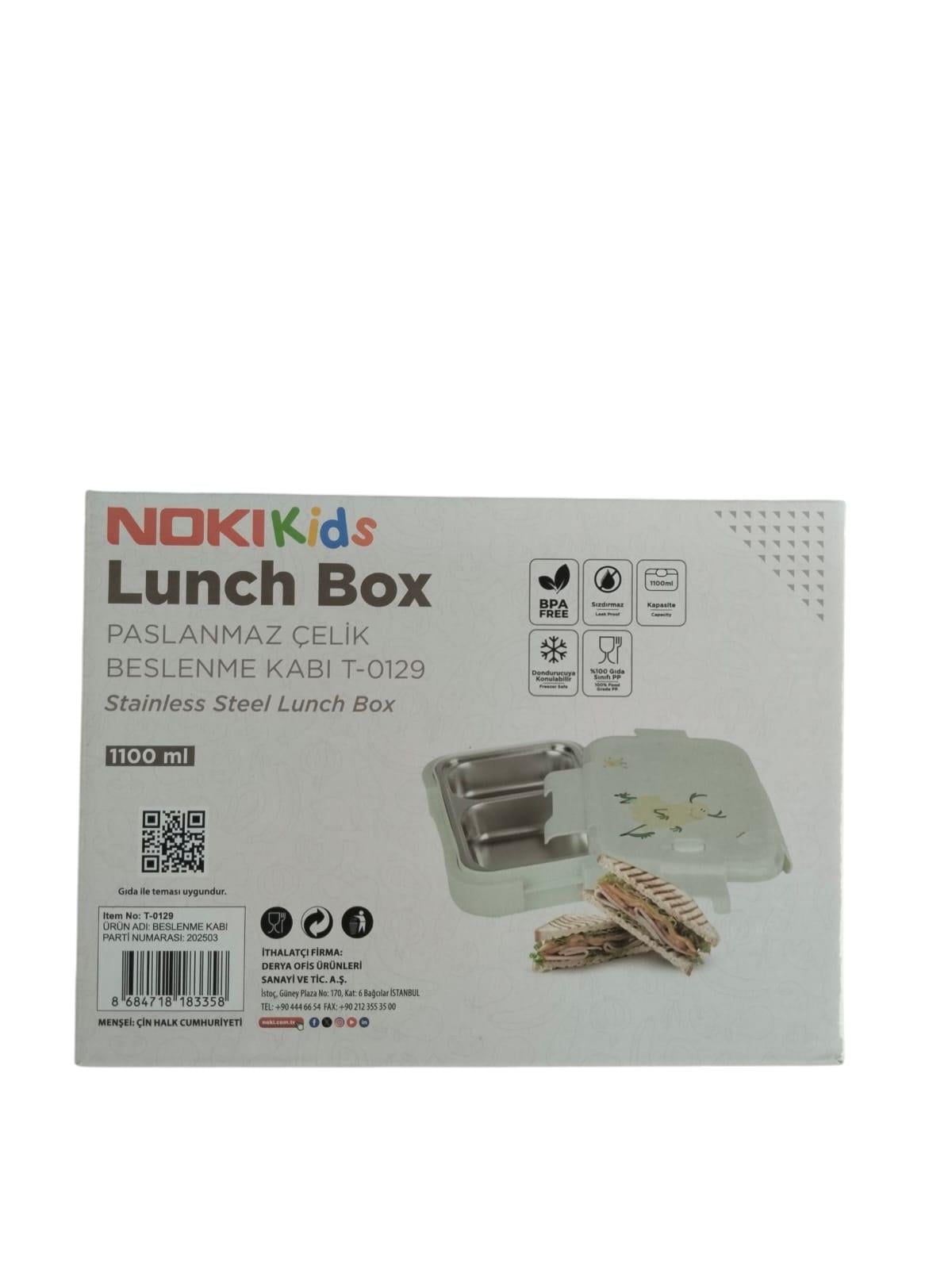 Noki Kids Paslanmaz Çelik Beslenme Kabı 1100 ML Çift Bölmeli