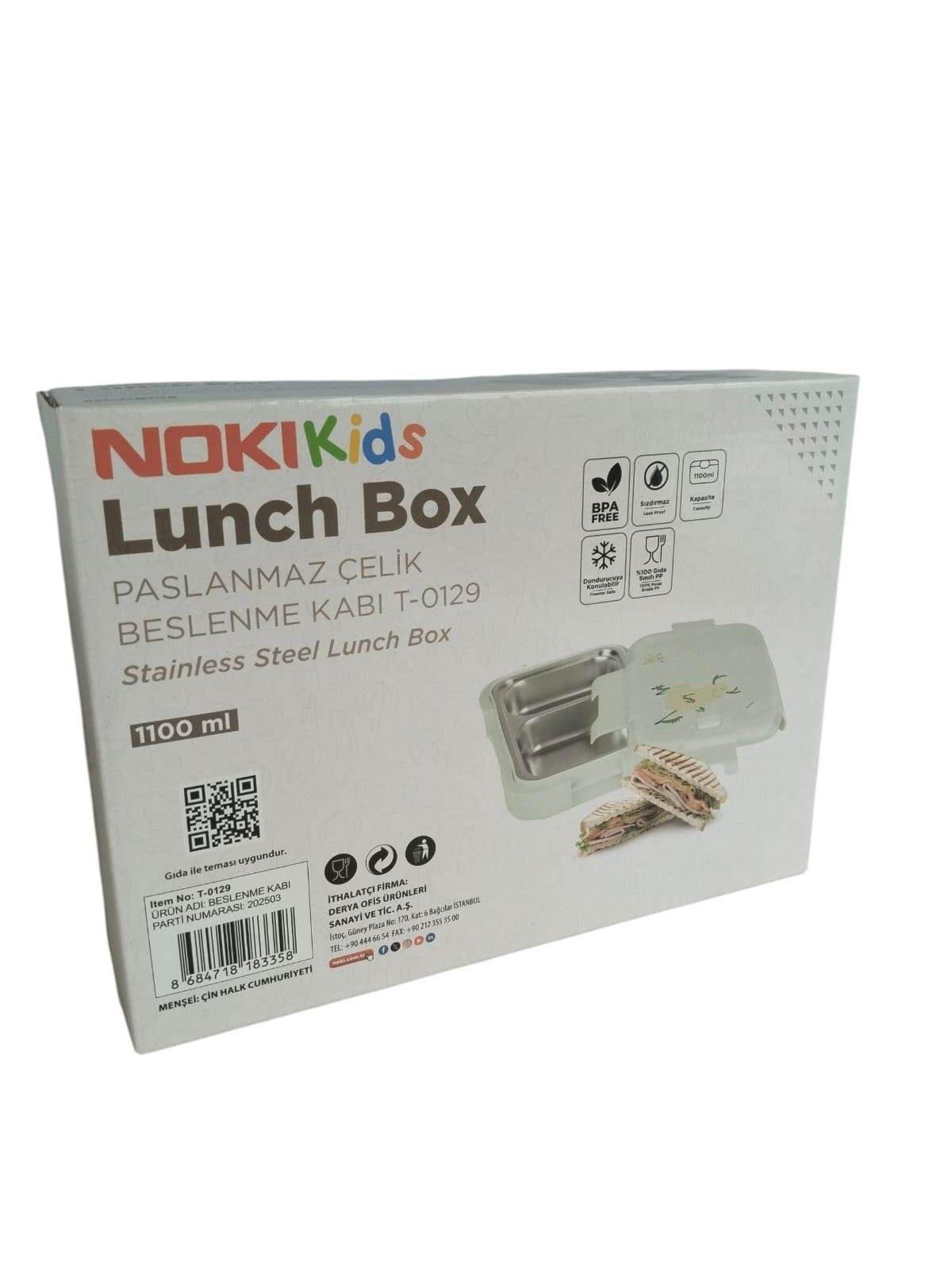 Noki Kids Paslanmaz Çelik Beslenme Kabı 1100 ML Çift Bölmeli