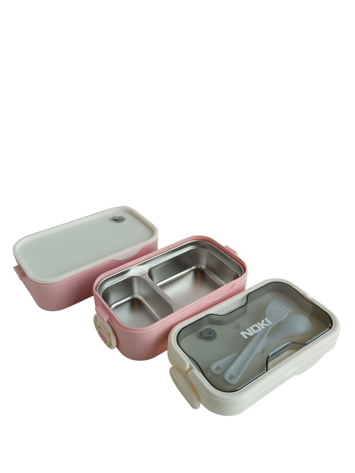 Noki Kids Paslanmaz Çelik Yemek Kabı 1350 ML Çift Katlı Pembe