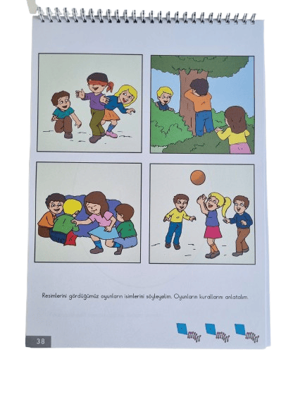 Öykülerle Öğreniyorum Okul Öncesi 5-6 yaş Çocuklar İçin Aktivite-Etkinlik-Boyama kitabı 68sf
