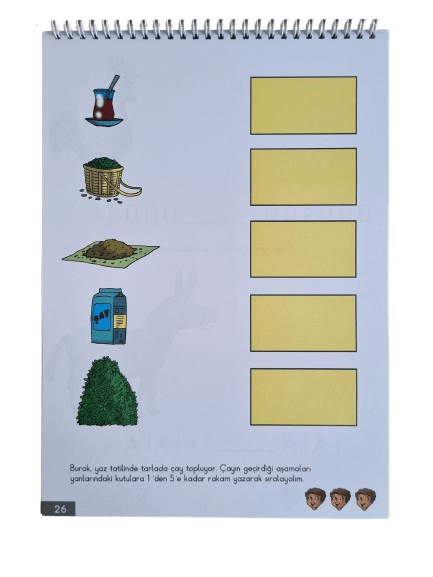 Öykülerle Öğreniyorum Okul Öncesi 5-6 yaş Çocuklar İçin Aktivite-Etkinlik-Boyama kitabı 68sf