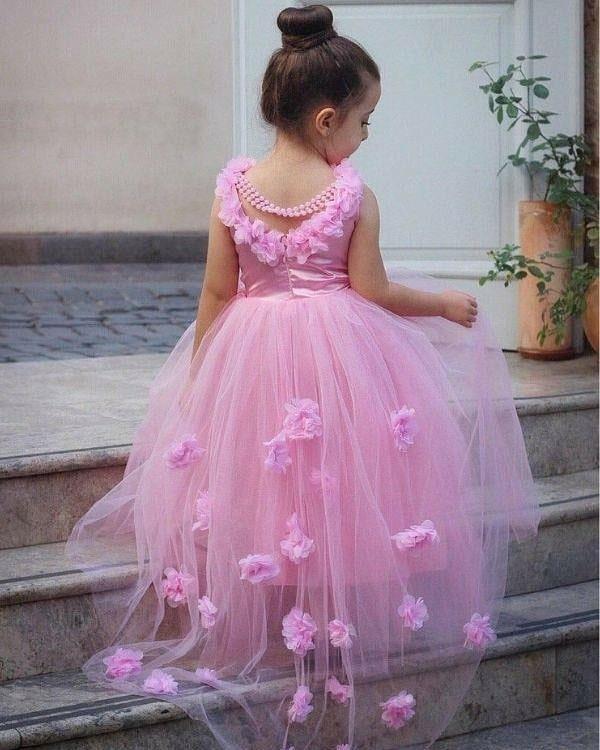 Özel Üretim Pembe Abiye Kostüm 3-4 Yaş