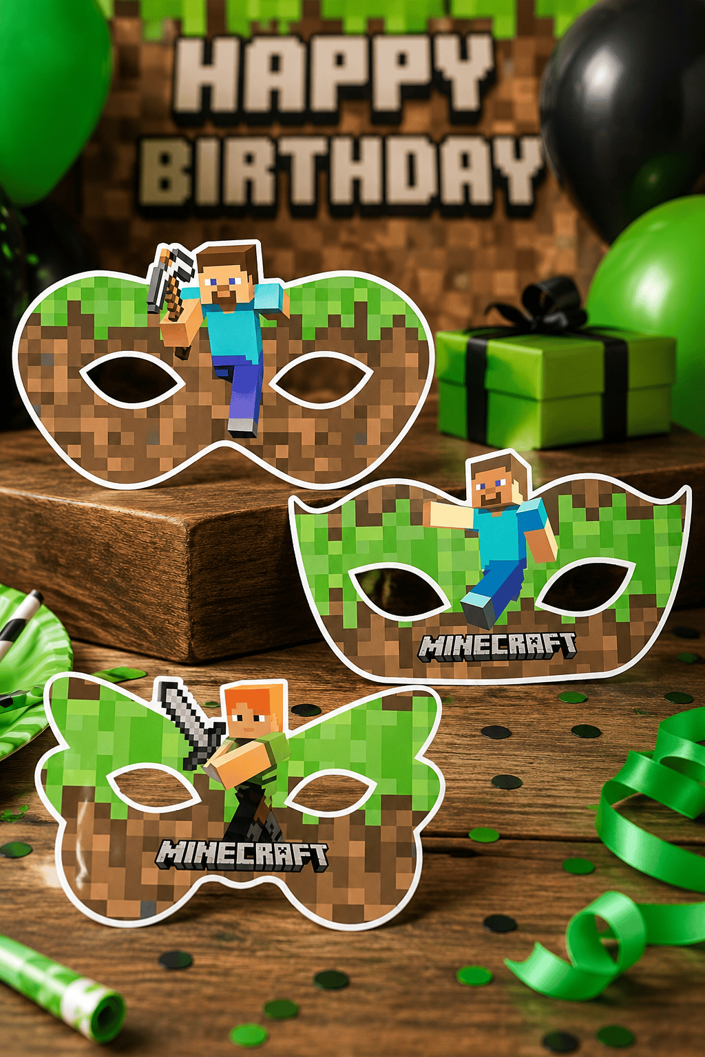 P.Maske 6 lı MİNECRAFT kağıt maske