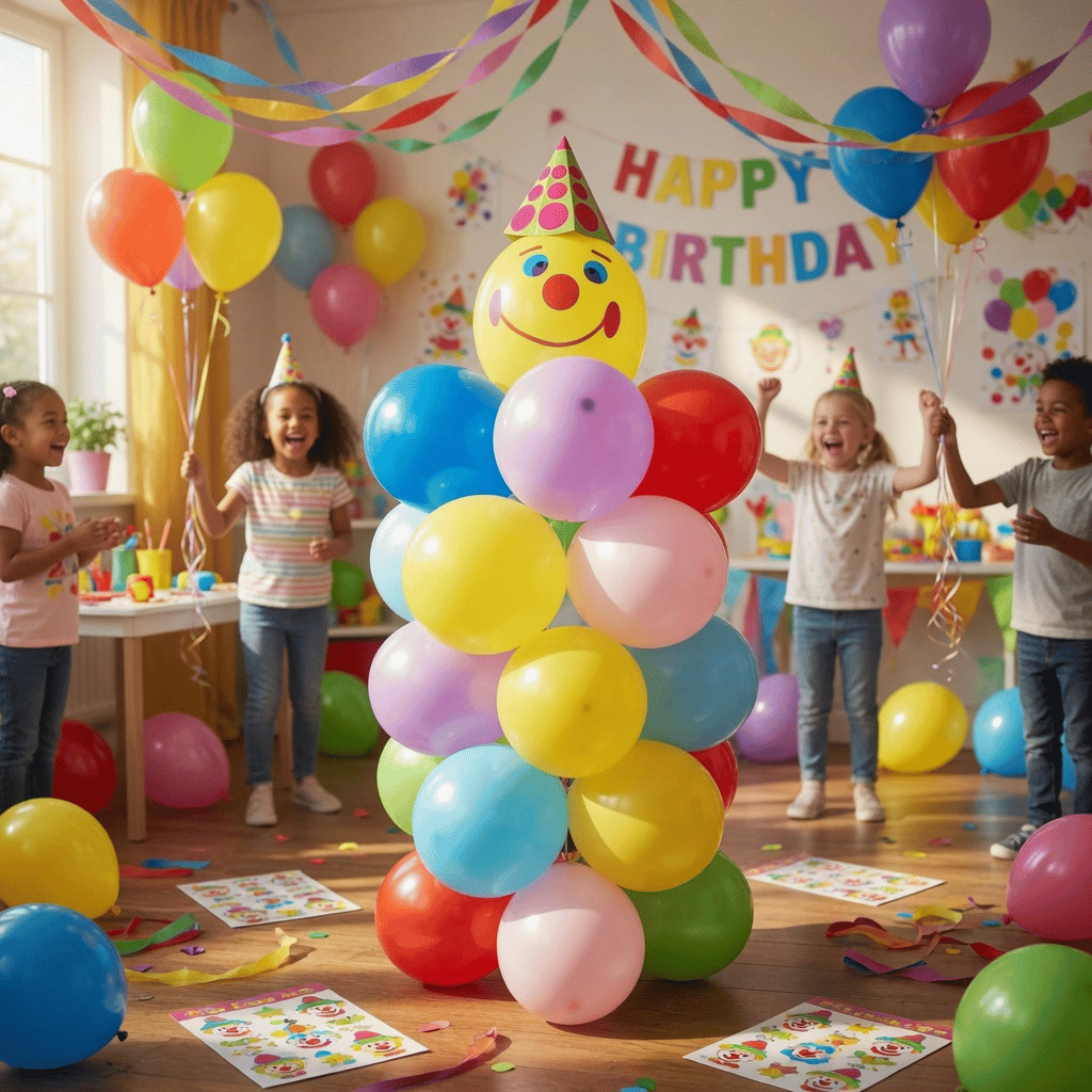 Palyaço balon seti 30 balaon+ aksesuar ve sticker