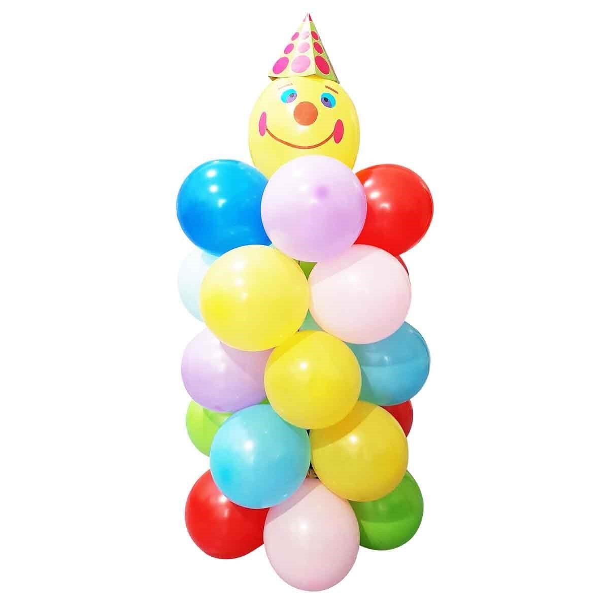 Palyaço balon seti 30 balaon+ aksesuar ve sticker