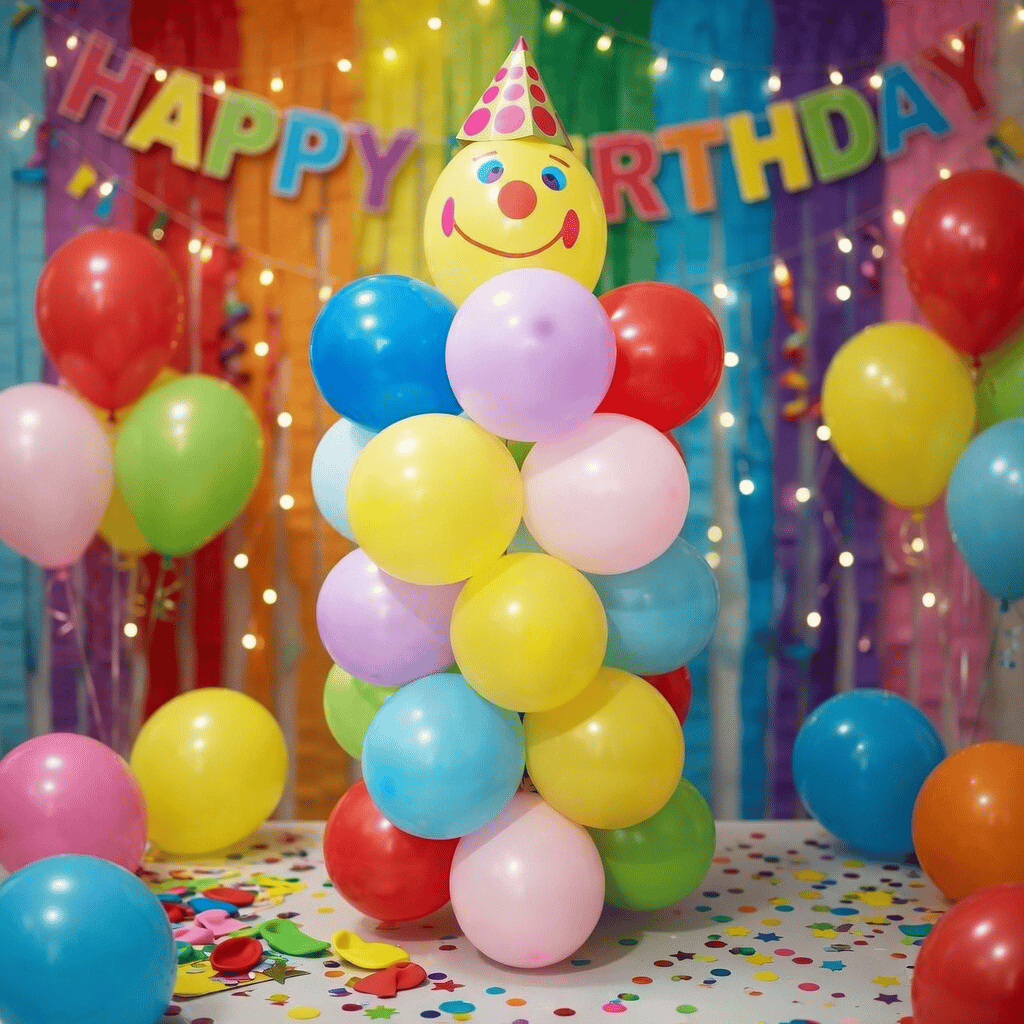 Palyaço balon seti 30 balaon+ aksesuar ve sticker