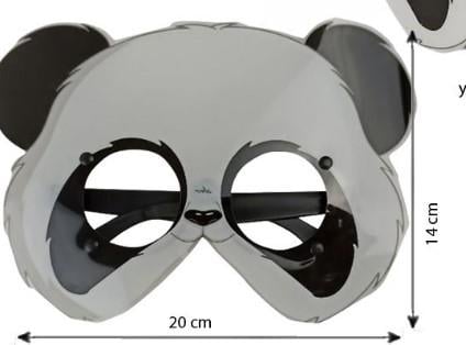 Parti gözlüğü pvc kaplı Panda görünümlü parti gözlüğü  hayvan gözlüğü