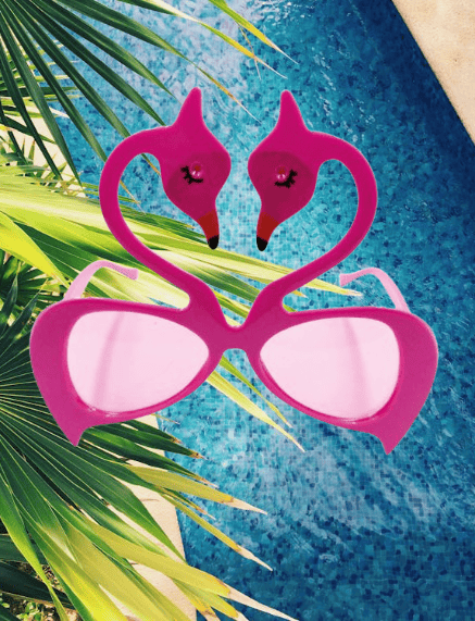 Parti Gözlük Pembe Uyuyan Flamingo Gözlük eğlenceli parti gözlüğü