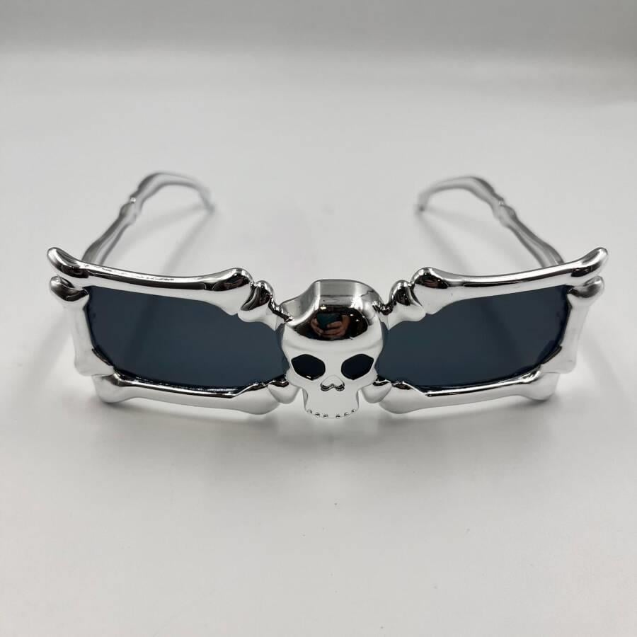 Parti Gözlükleri İSKELET -KURUKAFA GÜMÜŞ   