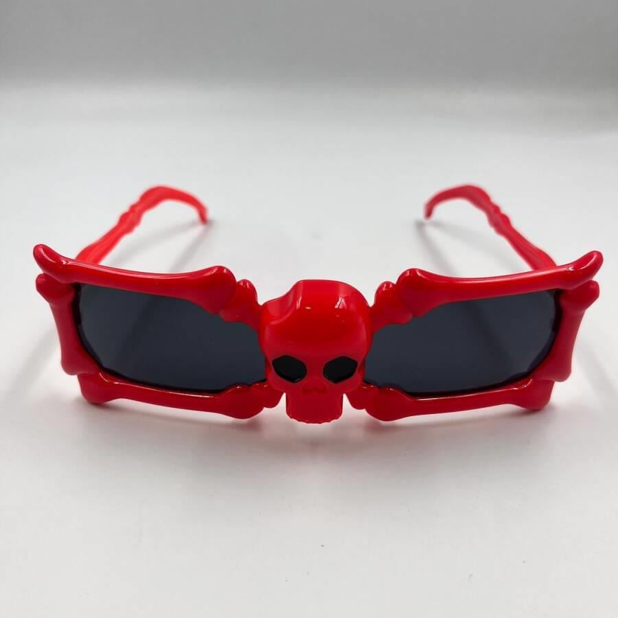 Parti Gözlükleri İSKELET -KURUKAFA KIRMIZI