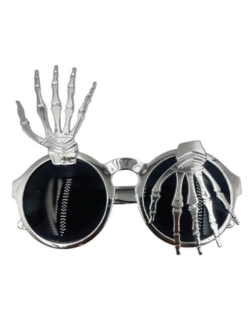 Parti Gözlükleri İSKELET TEMALI PARMAKLI GÜMÜŞ    