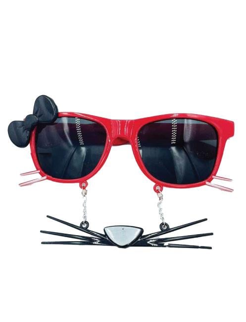 Parti Gözlükleri KEDİ MODELİ KIRMIZI fiyon        