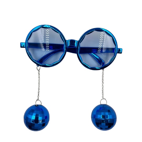 Parti Gözlükleri Saks Mavi Yanları Disko Toplu