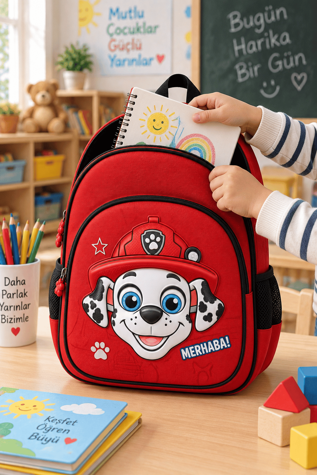 Paw Patrol Marshall Anaokulu Çantası 2656 Kabartmalı