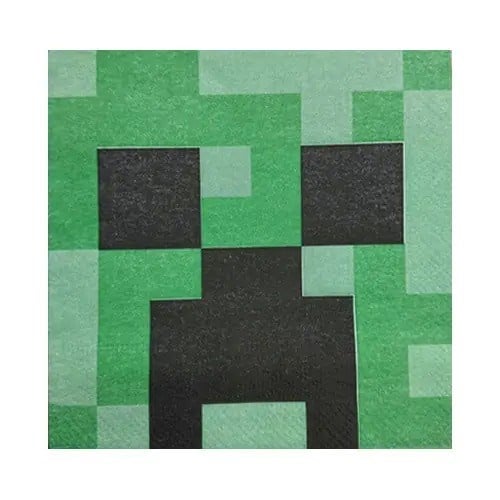 Peçete Minecraft Yeşilli Turunculu 20li çift kat